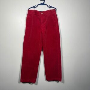 Vineyard‎ Vines Kids Red Corduroy Pants Size 10? Straight Leg Christmas